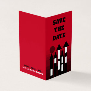 Red Oriental Palace, foto sparen de datumkaart Visitekaartjes