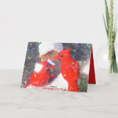 Red Ornament Feestdagen Kaart (Achterkant)