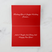 Red Ornament Feestdagen Kaart (Binnen)