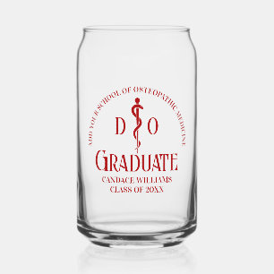 Red Osteopathic Medical School Afstuderen Blikvorm Glas