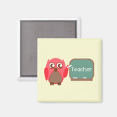 Red Owl leraar op het bord van Chalkboard Magneet (Voorkant / Achterkant)