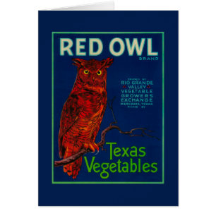Red Owl Vegetable Label