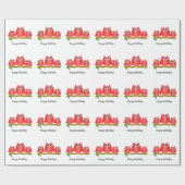 Red Owls Design Birthday Gift Cadeaupapier (Vlak)