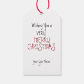 Red Paars Green Jingle Bells kerstcadeau Cadeaulabel (Achterkant)