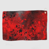 Red Paint Splatter Golfhanddoek (Horizontaal)