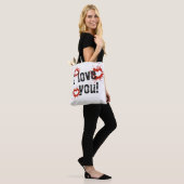 Red Paint Splatter Hearts, ik hou van je Draagtas (Op model)