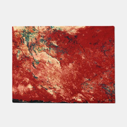 Red Painted Rock Wall Deurmat (Voorkant)