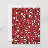 Red Paisley Bandana geïnspireerd op uitnodiging (Achterkant)