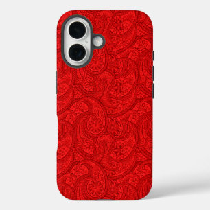 Red Paisley iPhone 16 Hoesje