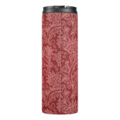Red Paisley Damask Designer Floral Classic Thermosbeker (Achterkant)