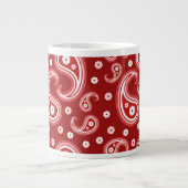 Red Paisley Extra Grote Beker (Voorkant)