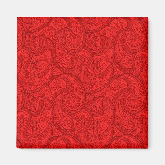 Red Paisley Magneet (Voorkant)