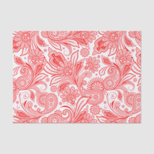 Red Paisley Pattern Tissuepapier