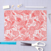 Red  Paisley Pattern Tissuepapier (Craft)