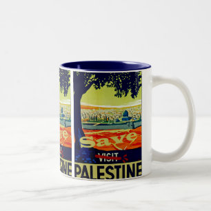 Red Palestina Tweekleurige Koffiemok