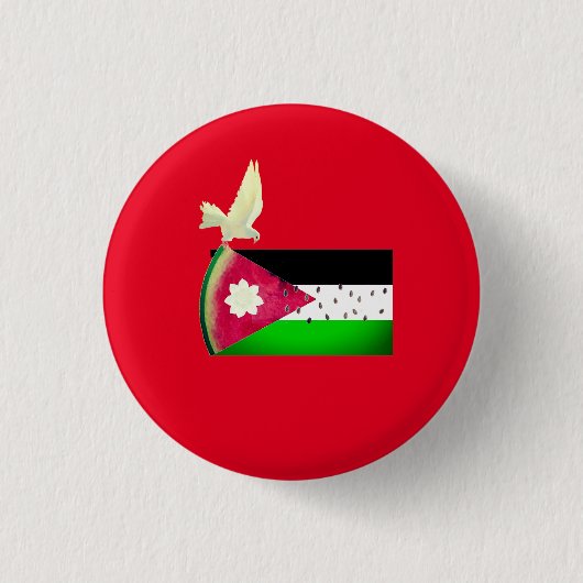 Red Palestine Ondersteuning Watermeloen Design Ronde Button 3,2 Cm (Voorkant)