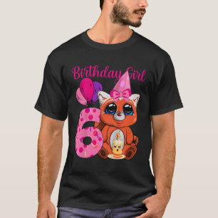Red Panda 6th Ik ben 6 T-shirt