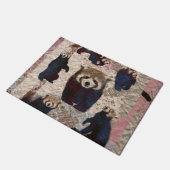 Red Panda Abstracte gemengde media digitale kunstc Deurmat (Schuin)