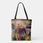 Red Panda Abstracte  kunstsamenstelling pop Tote Bag (Achterkant)