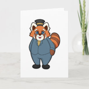 Red Panda als Groom met Pet Kaart