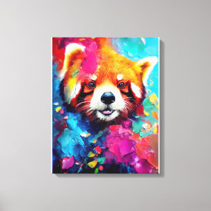 Red Panda Animal Discovery Adventure Natuur Canvas Afdruk