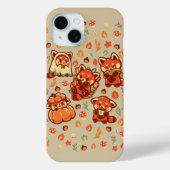 Red Panda Autumn Time Case-Mate iPhone Case (Achterkant)