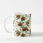 Red Panda & Bamboe Leaves Pattern Koffiemok (Links)
