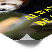 Red Panda ben een soort Inspirerend prijsopgave Poster (Hoek)