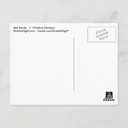 Red Panda Briefkaart (Achterkant)