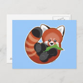 Red Panda Briefkaart (Voorkant / Achterkant)