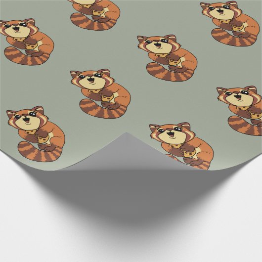 Red Panda. Cadeaupapier (Hoek)