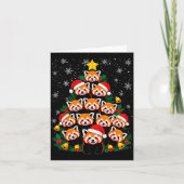 Red Panda Christmas Tree Funny Animal Kaart (Voorkant)