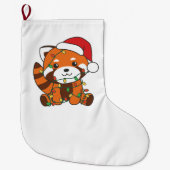 Red Panda Christmas Winter Animals Red Pandas Grote Kerstsok (Voorkant)