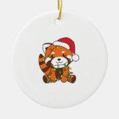 Red Panda Christmas Winter Animals Red Pandas Keramisch Ornament (Voorkant)