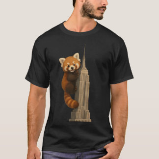Red Panda climbing the Empire State Building T-shirt