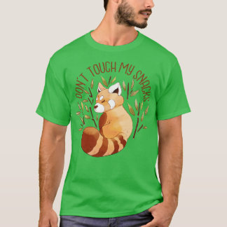 RED PANDA CUTE ANIMAL DONT OP MIJN SNACKS T-SHIRT
