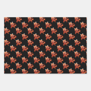 Red Panda Dabbing Inpakpapier Vel