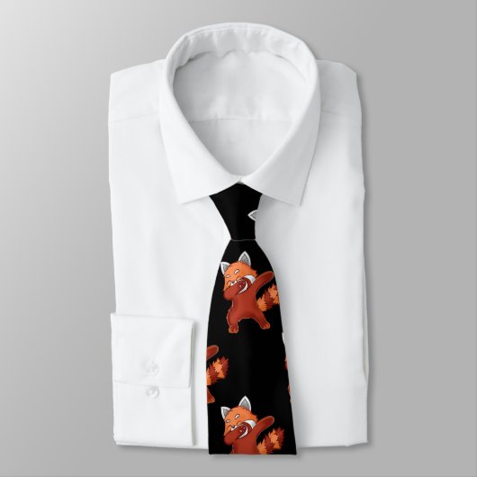 Red Panda Dabbing Stropdas (Gebonden)