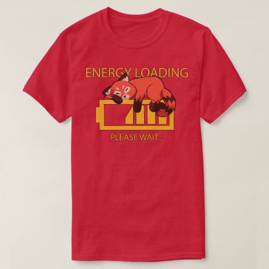 Red Panda Energy Loading T-shirt (Design voorkant)