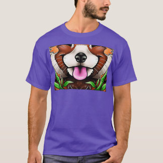 Red Panda Face 3 T-shirt
