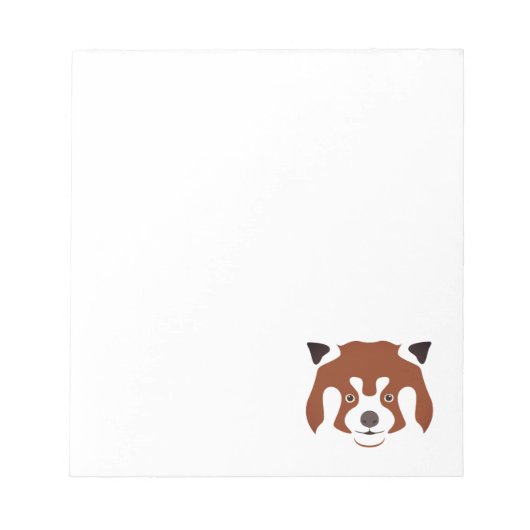 Red Panda Face Notitieblok (Voorkant)