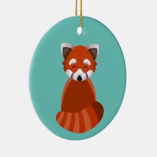 Red Panda flat-style ornament (Rechts)
