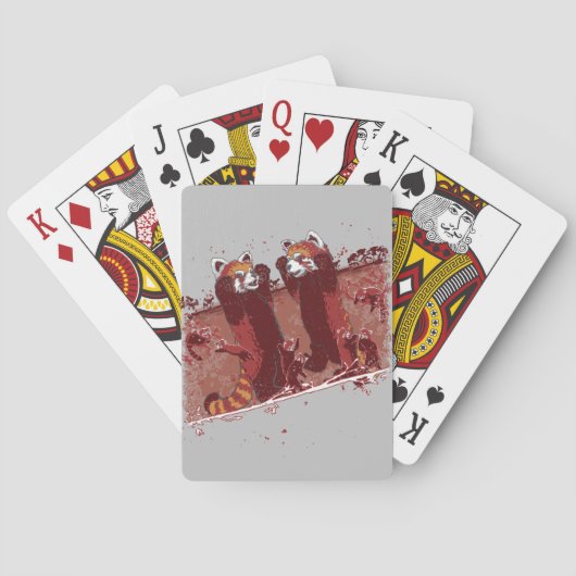 Red Panda Fury Pokerkaarten (Achterkant)