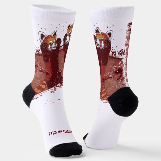 Red Panda Fury Sokken (Gebogen)