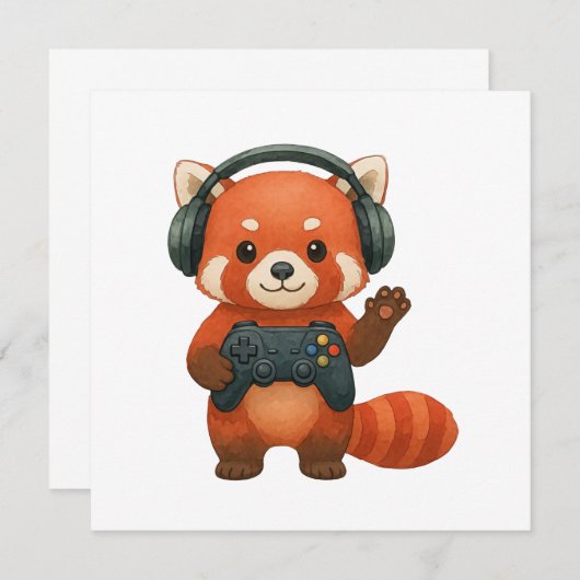 Red Panda Gamer, Gaming Controller & Hoofdtelefoon Aankondiging (Voorkant / Achterkant)