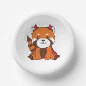 Red Panda Halloween Cute Devil Witch Costume Papieren Kommen (Voorkant)