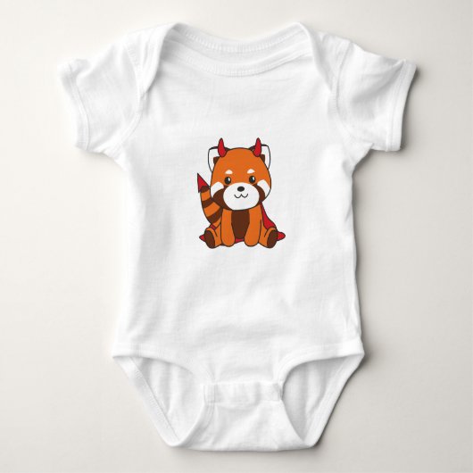 Red Panda Halloween Cute Devil Witch Costume Romper (Voorkant)
