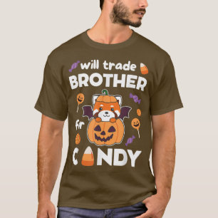 Red Panda Halloween Pumpkin zal broeder ruilen voo T-shirt