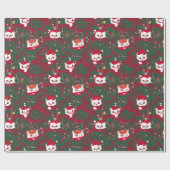 Red Panda Haven - Abstracte Kerst Red Panda Cadeaupapier (Vlak)