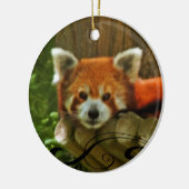 Red Panda Holiday kerstversiering Keramisch Ornament (Links)